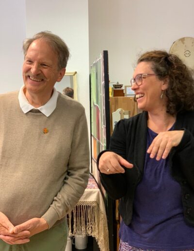 Manuela Drewas im Gespräch mit dem Bürgermeister