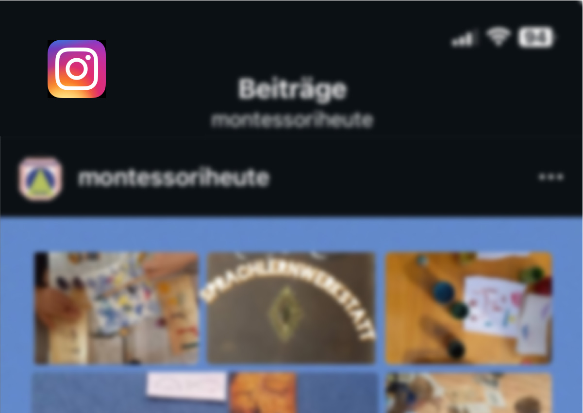 Aktuelles & Einblicke – jetzt auf Instagram Übersicht aktueller Beiträge auf dem Instagram-Kanal von MONTESSORIheute